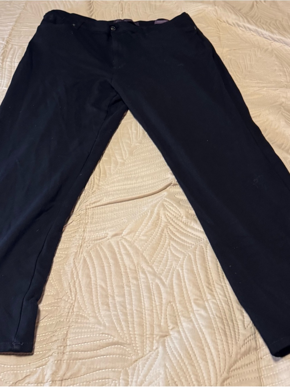 Gloria Vanderbilt Amanda Classic Women's Black Stretch Pants Sz 18